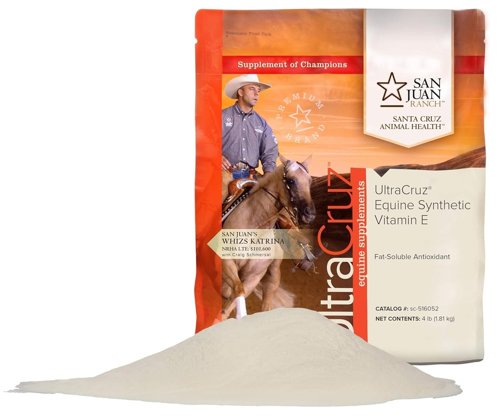 UltraCruz sc-516052 Equine Synthetic Vitamin E Supplement for Horses, 4 lb, Powder (112 Day Supply)