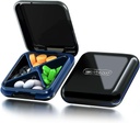 Black 4-Compartment Water Pill Box Organizer - Seyahat Portatif Tıp Kutusu, Balık Yağları, Tamamlar, Balık Yağları, Tamamlar