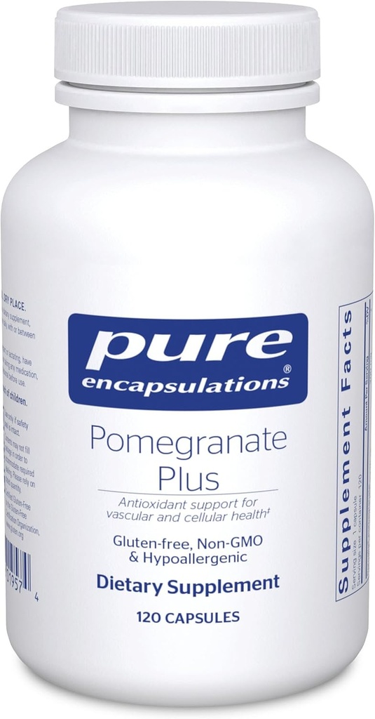 Pure Encapsulations Pomegranate Plus | Vascular ve Hücre Sağlığı için Antioksit Desteği* | 120 Capsules