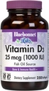 Bluebonnet Nutrition Vitamin D3 1000 IU Softgels, Aids in Muscle and Skeletal Growth, Cholecalciferol from Fish Oil, Non GMO, Gluten Free, Soy Free, Dairy Free, 250 Softgels