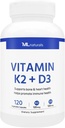 ML Naturals Vitamin K2 + D3 120 Sebze Kapsülleri, NSF-Cerated & cGMP-Compliant