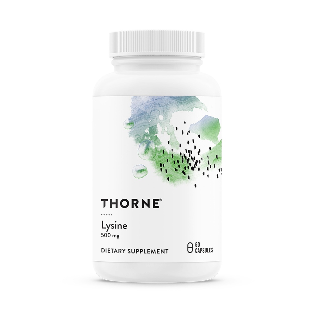 THORNE - Lysine - Απαραίτητο αμινοξύ για την υγεία του δέρματος, την παραγωγή ενέργειας & την ανοσοποιητική λειτουργία * - 500 mg - 60 Υπηρεσίες