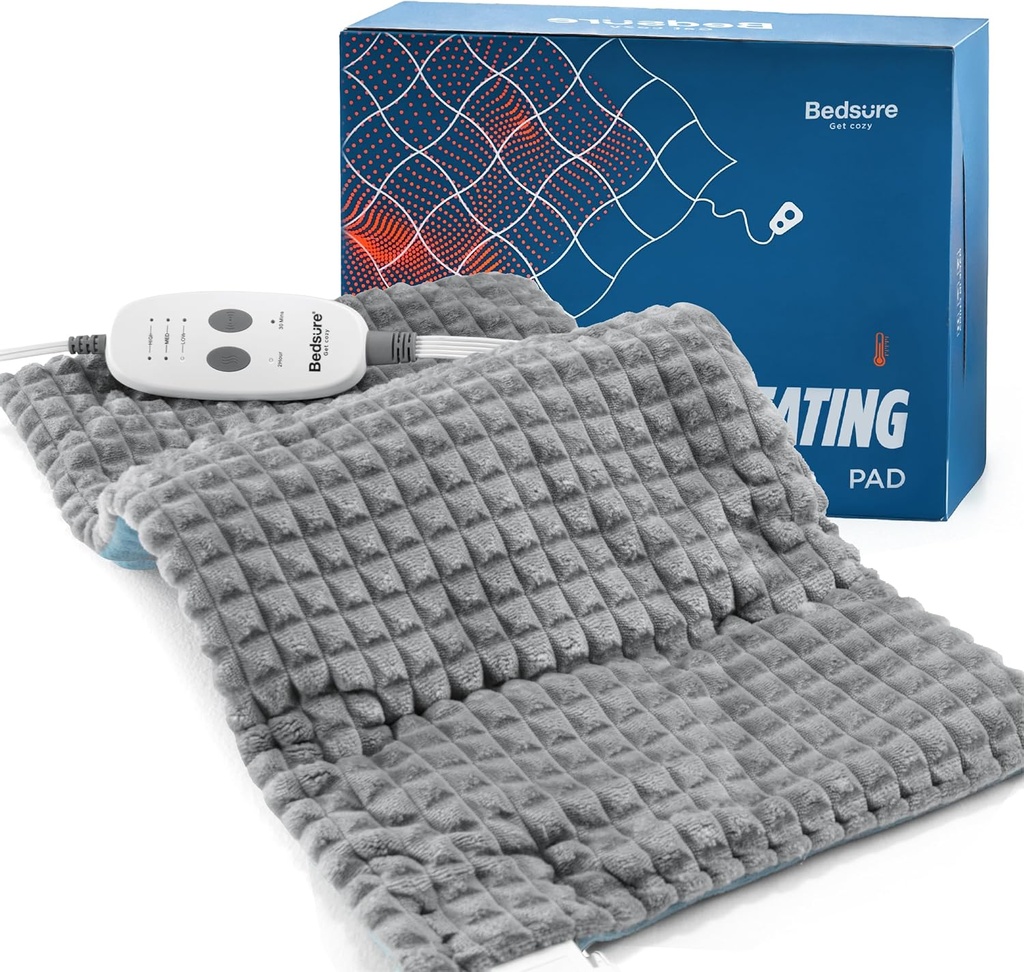 Parmak ve omuzlar için Yatak Isıtma Pad, Ağırlıklı Heated Pad ile Titreşim, FSA Eable Maddeler, Kadınlar için Doğum Günü Hediyeleri, Auto Shut Off, 5lbs 12" x 24", Grey