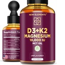 K2 & Magnezyum Glycinate ile Sıvı D vitamini | Vitamin D Drops 10.000 IU | Vitamin K2 200 Ck7 | Vitamin D3 + K2 Erkekler ve Kadınlar için Tamam | Yüksek Aborpsiyon | MCT Oil | Gluten Free | Non-GMO