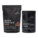 Sports Research Creatine Monohydrate (1.1 LBS) και Ολλανδική πρωτεΐνη Whey Chocolate (5.42 LBS), The Dynamic Duo for Lean Muscle Building, βελτιωμένη απόδοση και δύναμη & αποκατάσταση προπόνησης
