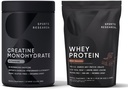Sports Research Kretine Monohidrat (1.1 LBS) ve Hollanda Çikolata Whey proteini (5.42 LBS), Lean Muscle Building için Dinamik Duo, Geliştirilmiş Performans ve Güçlü & Workout Recovery