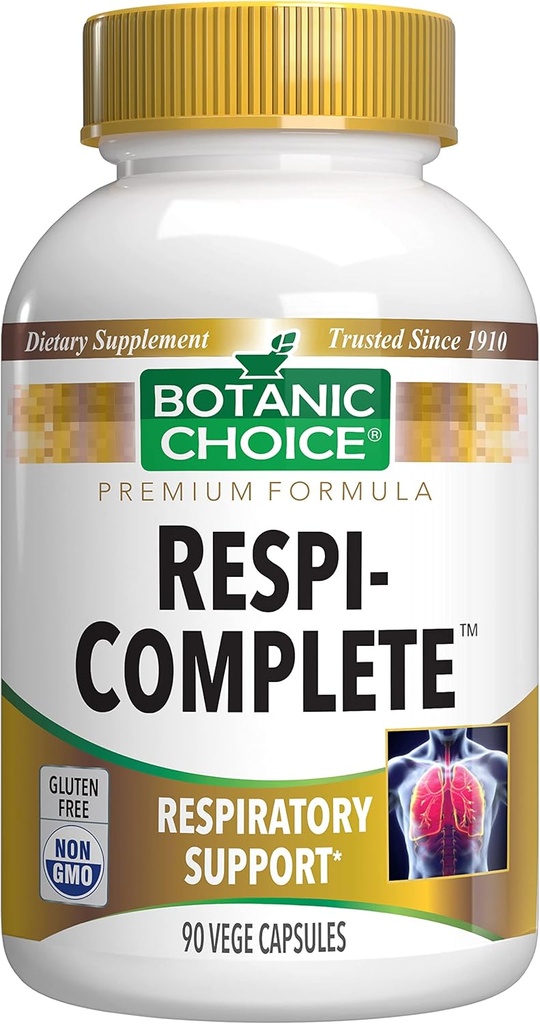 Botanic Choice Respi-Complete - Υποστήριξη της αναπνευστικής υγείας με Quercitin, Echinacea, Bromelain-Adult ημερήσιο συμπλήρωμα
