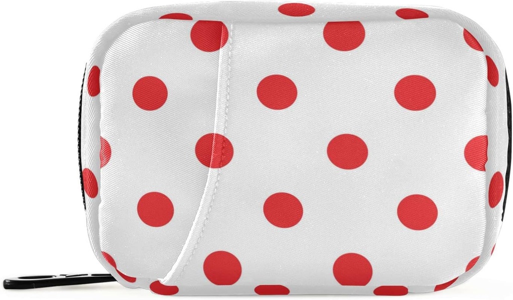 Naanle Red ve White Polka Dots Pill Box 7 Day Case Bag Travel Organizer with Surface Portable Weekly Compact Boyut for Vitamin Supplement Sahibi A Dots Red 4.6 x 3.14 x 1.88 inç 0.12 kilogram