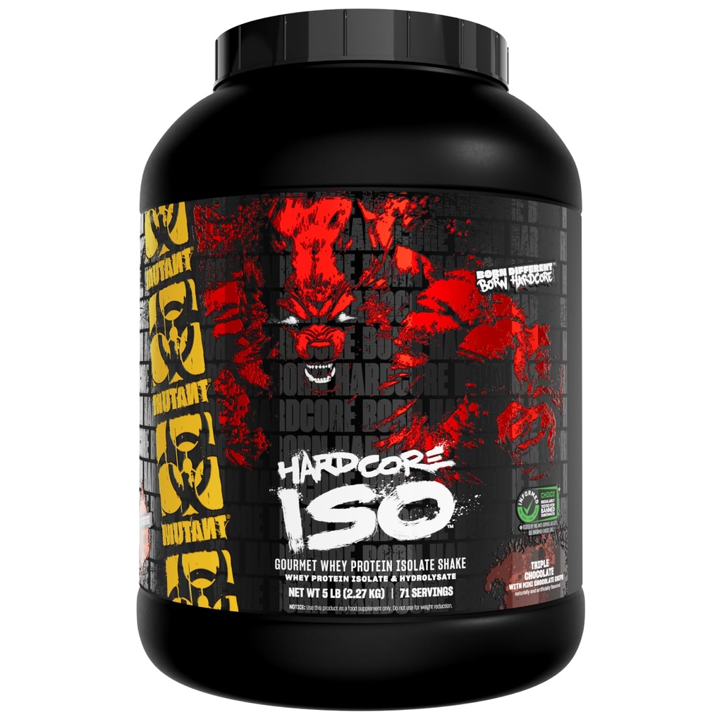 Mutant ISO Cerrahı Whey Protein Isolate Toz Yasası Yeniden Keşfetmek, Kas, Bulk ve Kuvvet İnşa Etmek, 5 lb - Triple Chocolate Chocolate