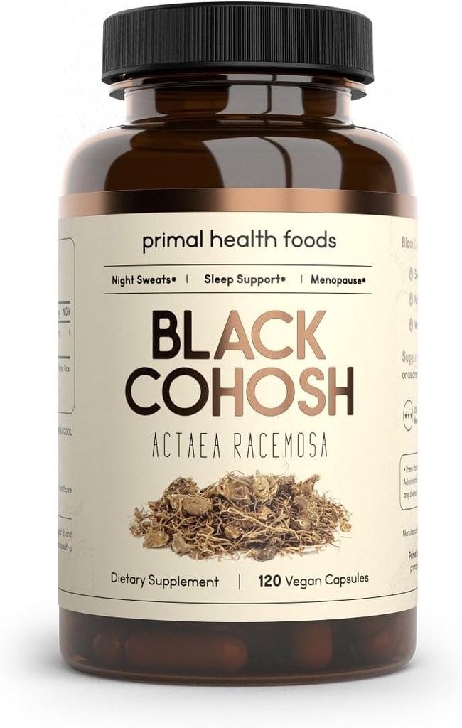 Organik Siyah Cohosh 1000 mg 60 Hizmetler | Menopause, Gece Terleri ve Uyku Desteği | Vejetaryen, Organik, Non-GMO & Gluten Ücretsiz
