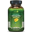 Irwin Naturals Extra Strength Ashwagandha Mind & Body Adaptogenic Herbs Υποστηρίζει την αντίδραση στρες, Mood, ψυχική & φυσική απόδοση με Cordyceps, Turmeric, BioPerine & More - 60 υγρά Softgels