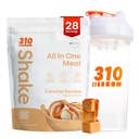 310 Beslenme All-in-One Meal Change Shake Toz w/Shaker Cup Start Kit - Yüksek Protein Fiber Rich Vegan Superfood - Sugar-Free, Keto & Paleo Friendly, Low Carb - Caramel Sundae 28 srv