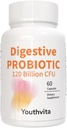 Prebiyotiks, 120 Milyar CFU, Gut Health & Digestive Support için Probiyotikler, Kadınlar ve Erkekler için Probiyotikler, 60 Capsules