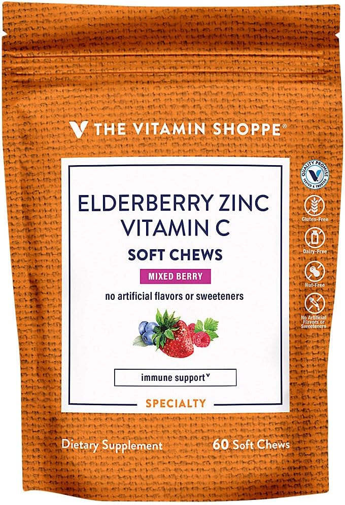 Elderberry, çinko & Vitamin C Soft Chews - Immune Support - Karma Berry (60 Yumuşak Chews)