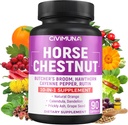 At Chestnut Capsules with Horse Chestnut, Butcher's Broom Root, Cayenne Pepper and More - 90 Capsules for 3 Ay Supply