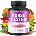 At Chestnut Capsules with Horse Chestnut, Butcher's Broom Root, Cayenne Pepper and More - 90 Capsules for 3 Ay Supply