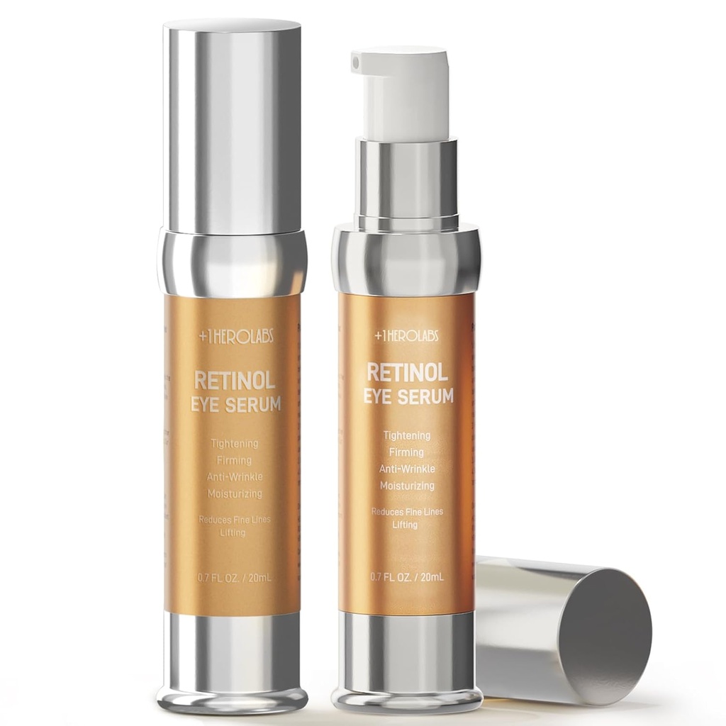 Retinol Eye Cream for Anti-Aging & Wrinkles – Şirketing, Hydrating & Tamiring Eye Serum with Niacinamid, Hyaluronic Acid, Vitamin E & Bifida Ferment Lysate, 0.7 Fl Oz (Pack of 2)