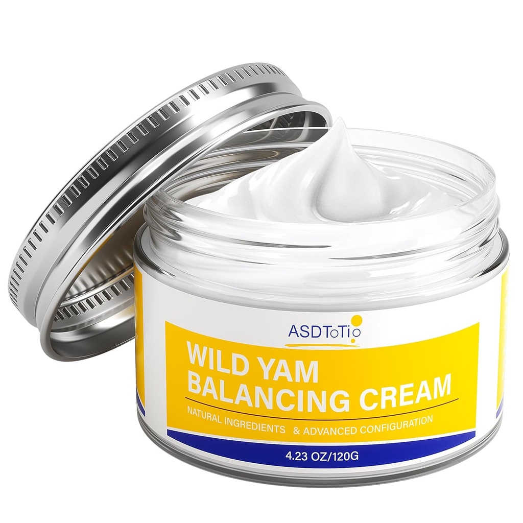 Wild Yam Balancing Cream- Organic Balancing Cream for PMS & Menopause, Natural dengeleme krem for Women,3.5 FL OZ