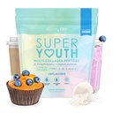 SkinnyFit - Super Youth Collagen for Women - Multi Collagen Peptides Powder - Probiotics, Fiber, Hyaluronic Acid - Non GMO, Gluten Free, Sugar Free - Beauty & Self Care - Unflavored (28 Services)