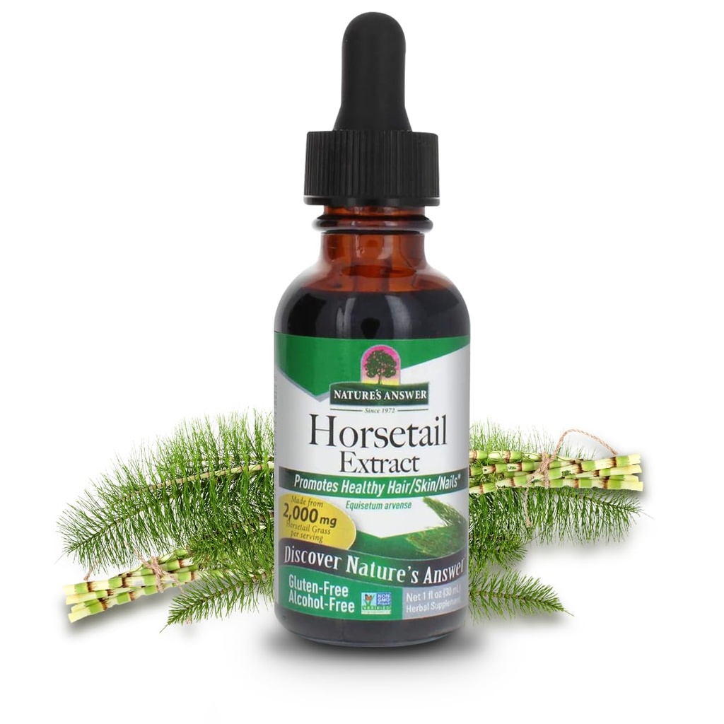 Απάντηση της φύσης Horsetail εκχύλισμα αλκοόλ Δωρεάν 1 Oz Super συμπυκνωμένο προωθεί υγιή μαλλιά, δέρμα & νύχια
