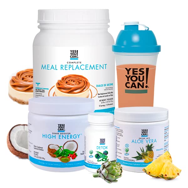 Evet Sen Yapabilirsiniz! Detox Plus Kit (MealChange Dulce de Leche, Aloe Vera Pineapple) - Tamam Meal Emekli Toz, Yüksek Enerji Shake ATM, Aloe Vera Detox Supplement, Sağlık Dönüşümü