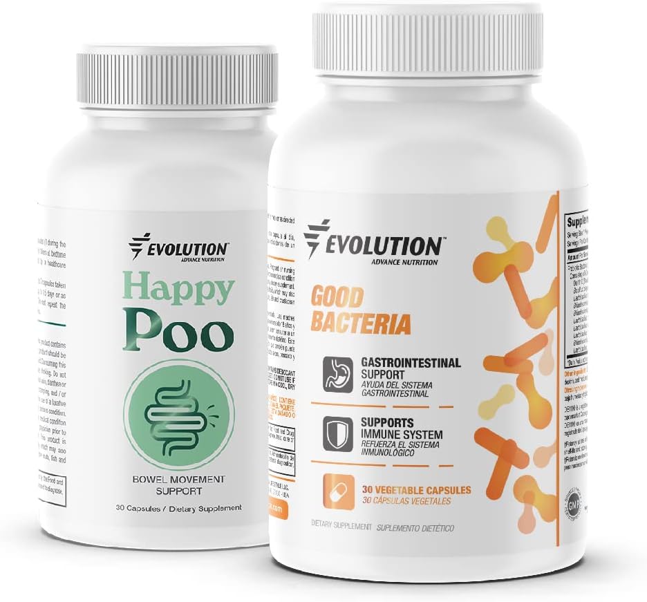 Evolution Advance Nutrition Happy Colon + Pro Daily Probiyotik - Non GMO, Vegan ve Gluten Free (30 Capsules ea.)
