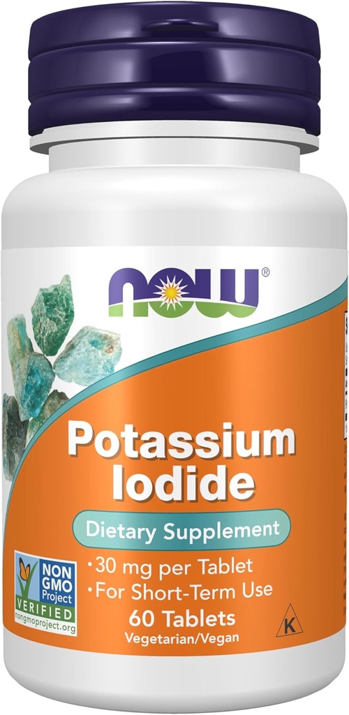 Şimdi Gıdalar Tamamlar, Potasyum Iodide 30 mg, Non-GMO Projesi Doğrulandı, Diyet Tamam, 60 Tablet