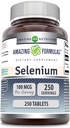 Amazing Formulas Selenium Supplement | 100 Mcg Per | 250 Tablet | Non-GMO | Gluten Free | Made in USA