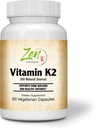 Zen Supplements - Vitamin K2 45Mcg MenaquinGold® Natural Vitamin MK-7 - Cardiovascular Destek & Bone Health Support 60-Vegcaps