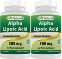 En İyi Doğallar Alpha Lipoic Acid 300 mg 120 Capsules (120 Kont (Pack of 2))