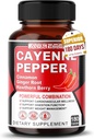 Cayenne Pepper Capsules - Cinnamon ile Ultra Kompleksi, Ginger, Cardamom, Hawthorn Berry - Destek Digestion, Circulation & General Wellness ( Count180)