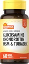 Sundance Glucosamine Chondroitin MSM ve Turmeric | 60 Caplets | Double Strength | Non-GMO ve Gluten Free Supplement Supplement Supplement