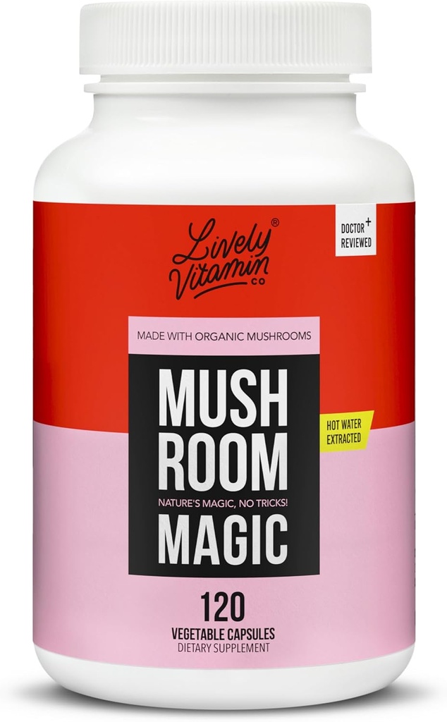 ΖΩΗ ΒΙΤΑΜΙΝΗ CO. Mushroom Magic - Chaga - Cordyceps - Lions Mane - Turkey Tail - Reishi - Shiitake - Mitake - Ανοσοποιητικό - Ενέργεια - Μνήμη - Μη ΓΤΟ - 120 Vegan Κάψουλες