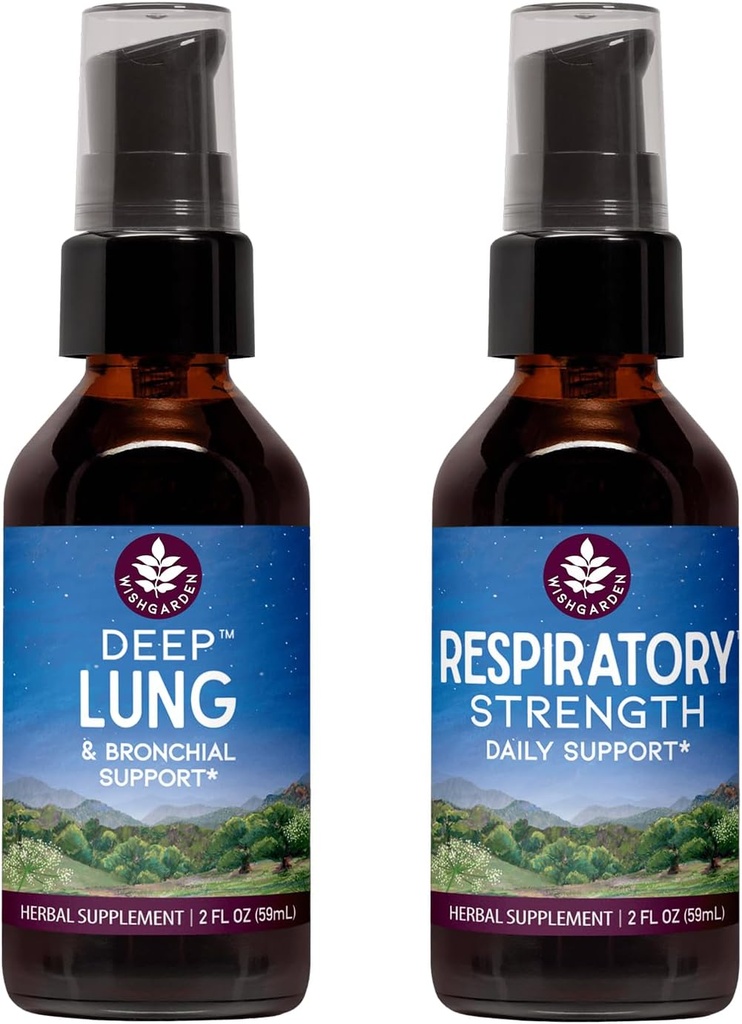 WishGarden Herbs Sağlıklı Nefes Vermek - Deep Lung Bronchial Support Lung Cleanse & Detox + Respiratory Tonic Supports Long-Term Lung Resilience ve Daha İyi Lung Verimliliği, 2oz Ger