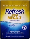 Ανανέωση Optive Mega-3 Lubricant Single-Use Αποστειρωμένα Δοχεία Οφθαλμικές σταγόνες 30 ea (Pack of 3)