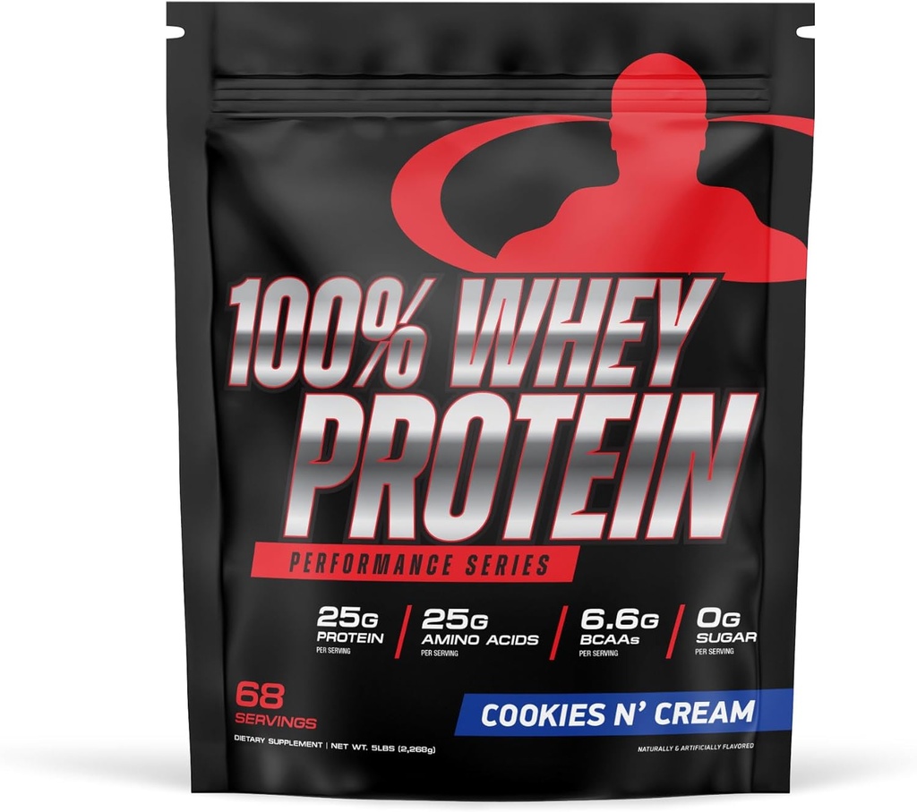 Goliath Labs 100% Whey Protein Toz Isolate/Blend | Erkekler ve Kadınlar için Hızlı Çalışın | Pure Protein ve BCAAs'ın 25g | 5 lbs, 68 Hizmetler (5 LB, Kurabiyeler n Cream)