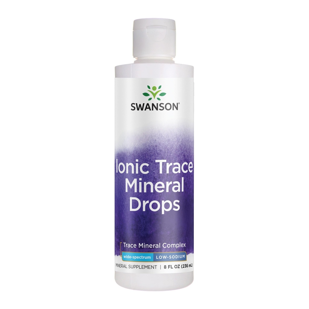 Swanson Concentrace Trace Mineral Drops 8oz-Complete Mineral Complex for Energy, Hydration, & Electrolyte Balance Πάνω από 72 Ιωνικά Ορυκτά Υψηλής Απορρόφησης Όπως Μαγνήσιο, Κάλιο, Ασβέστιο