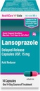 SağlıkCareAisle Lansoprazole 15 mg - 14 Gecikmiş-Release Capsules - Asit Tespiti, Sıklık Kalpburnu
