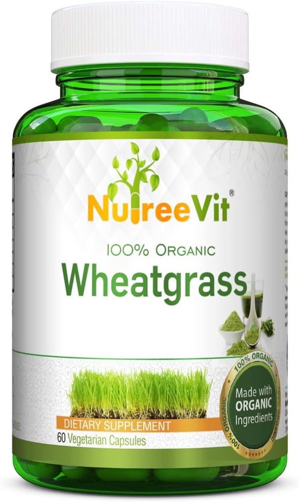 NutreeVit Pure Organic Buğdaygras Superfood Toz 500 mg (320 Capsules)