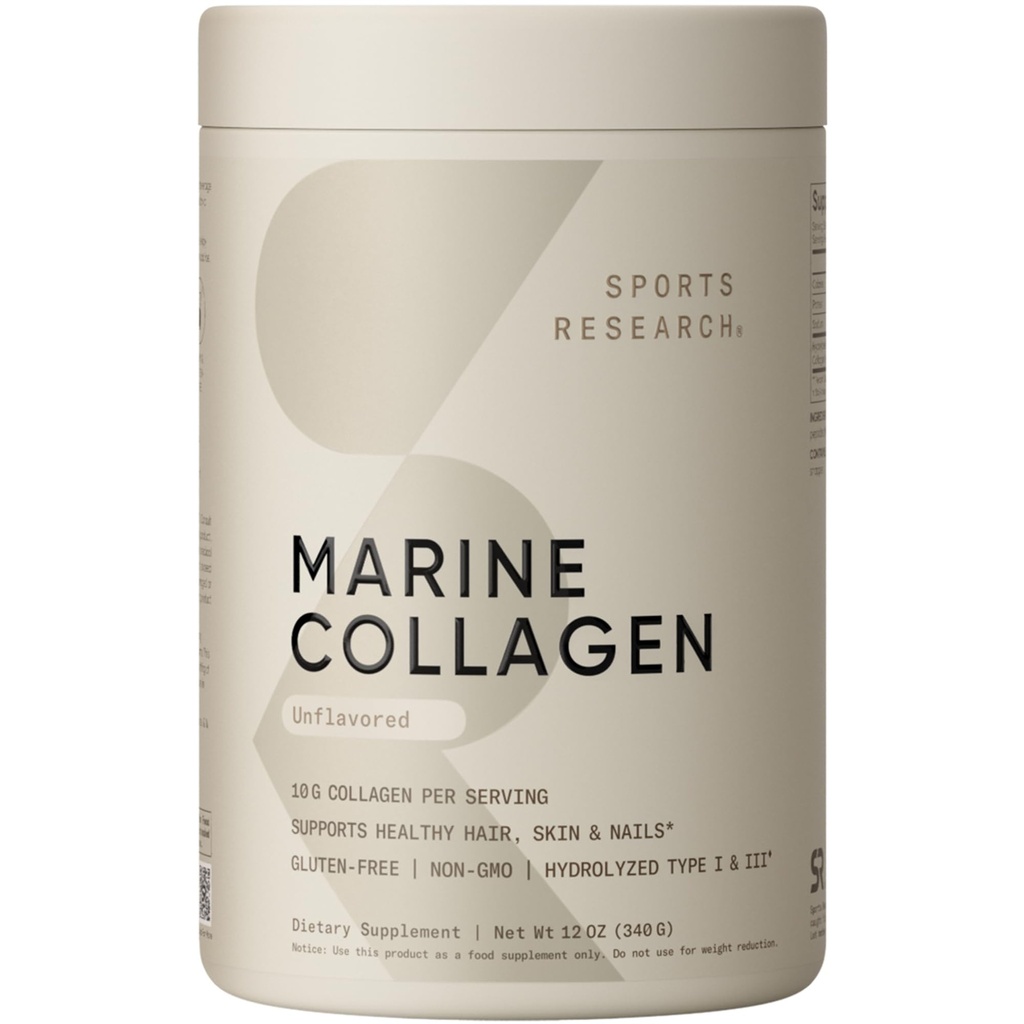 Spor Araştırmaları Marine Collagen Peptides Toz - Vahşi Balıktan Kaynaklandı, Pescatarian Friendly, Keto sertifikalı & Non-GMO Onaylandı - Su veya Meyvede Mix Kolay! (34 Hizmet)