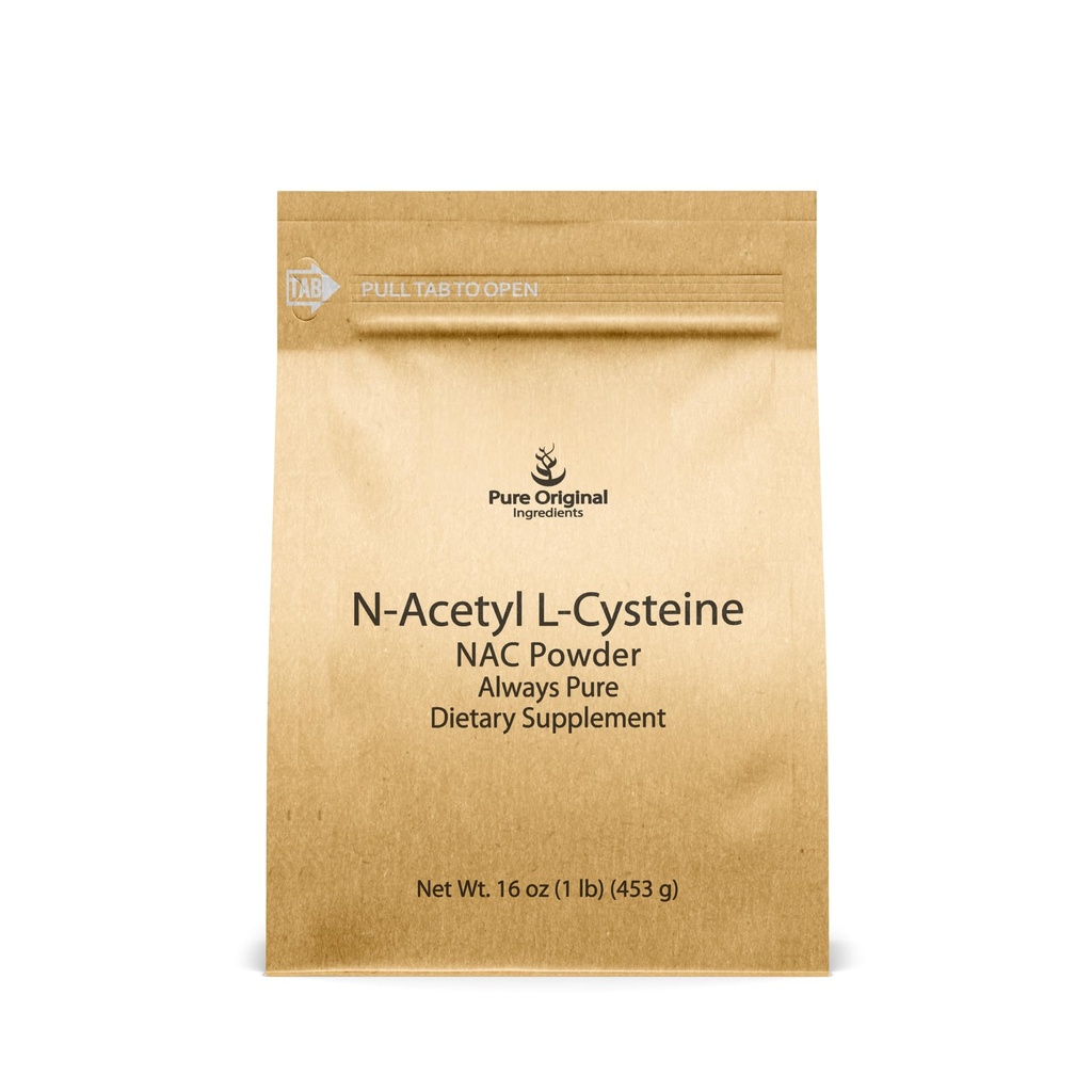 PURE ORIGINAL INGREDIENTS NAC N-Acetyl L-Cysteine Toz (1 lb) Lab Onaylandı, Her zaman Pure, No Fillers