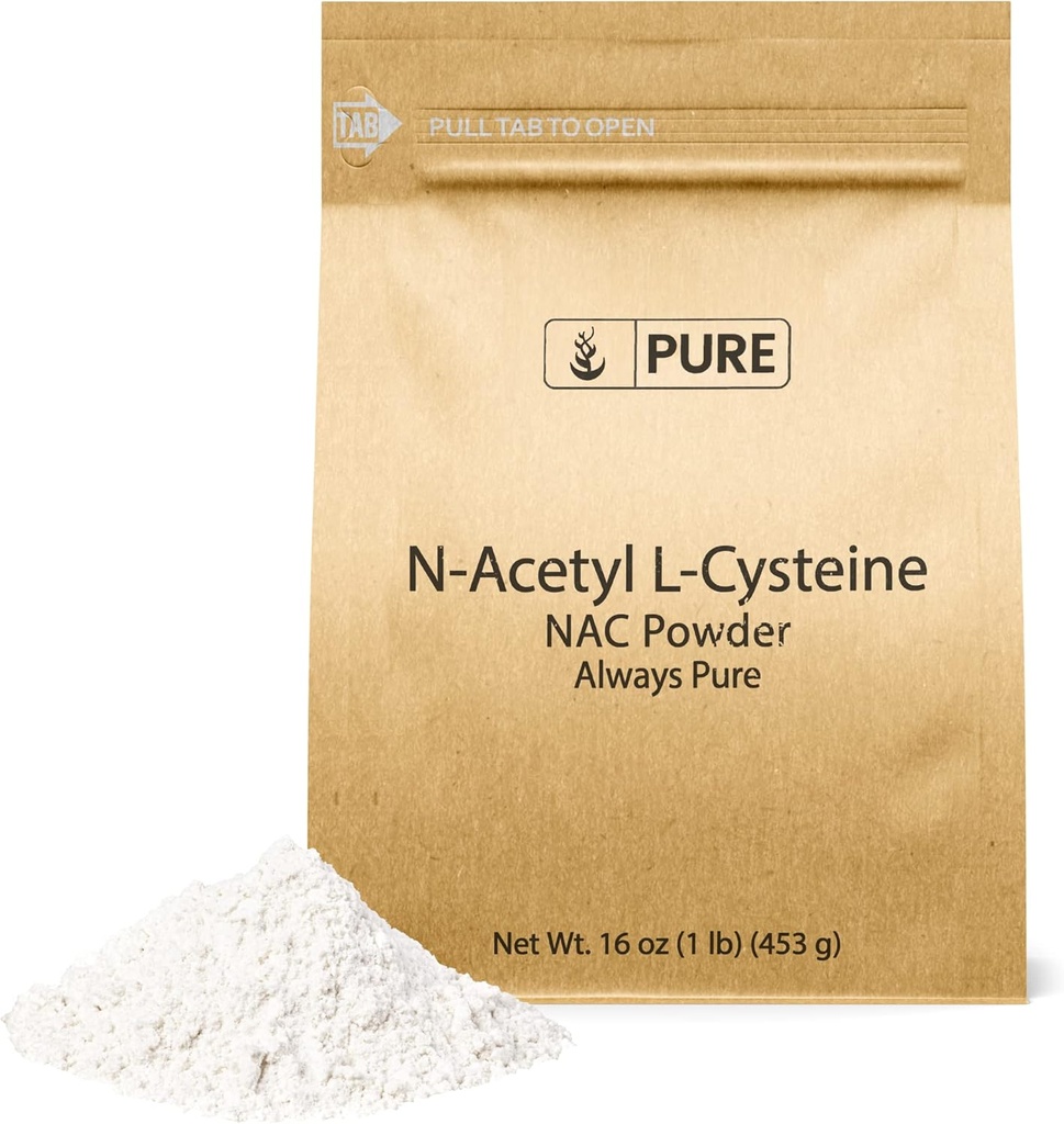 PURE ORIGINAL INGREDIENTS NAC N-Acetyl L-Cysteine Toz (1 lb) Lab Onaylandı, Her zaman Pure, No Fillers