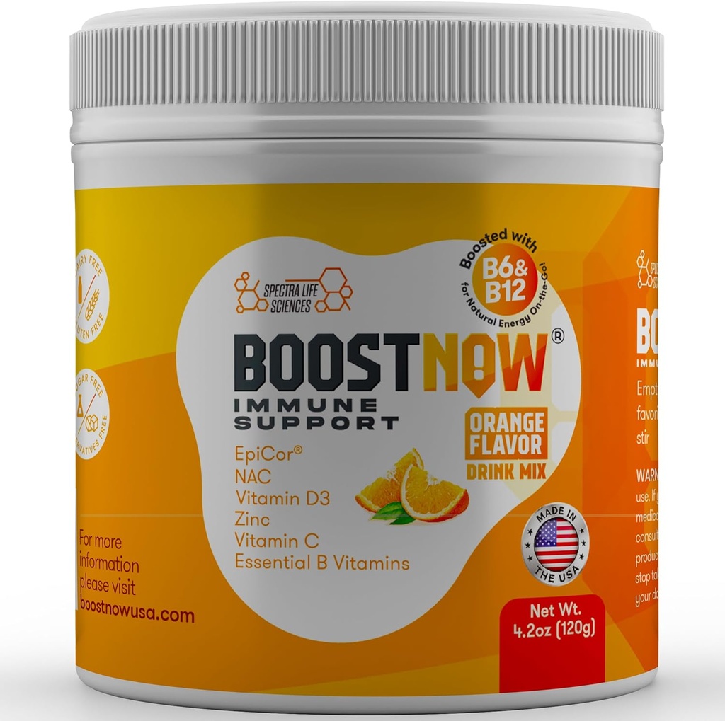 Boost Now 14-in-1 Immune Support Toz - Vitamin C, D-3, çinko, EpiCor, Elderberry, NAC & More