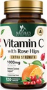 C Chewable 1000 mg - Güçlü Immune Support w /Vitamin C & Rose HIPS - Potent Dietary VIT C Chews Supplement, Natural Orange Flavor, Vegan, Non-GMO - 120 Tabletler