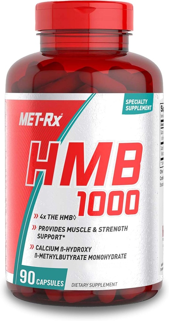MET-Rx HMB 1000 Diyet Supplement Capsules, 90 Count