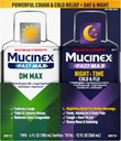Maksimum Kuvvet Mucinex FastMax DM Max & Mucinex Gecesel Soğuk ve Flu Sıvı (2 x 6 fl. oz.) İnceler ve Loosens Mucus, Relieves Cough & Chest Congestion, Pain, Fire, Sneezing, Sore Throat, Runny Nose