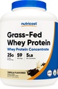 Nutricost Grass-Fed συμπύκνωμα πρωτεΐνης ορού γάλακτος (Vanilla) 5LBS - Μη μετουσιωμένο, μη ΓΤΟ, Χωρίς γλουτένη, Φυσικές Γεύσεις