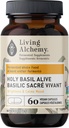 Kutsal Basil Supplements - Doğal Limon Balm ile Kutsal Basil - Kadınlar ve Erkekler için Günlük Tamamlar - Vegan, Non-GMO - Yaşayan Alchemy, 60 Adet