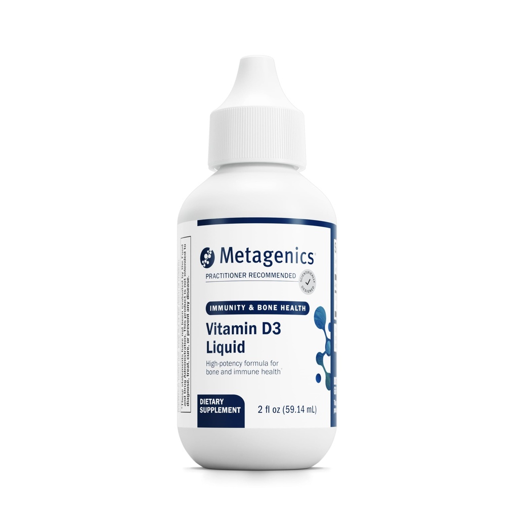 Metagenics Vitamin D3 Sıvı Supplement - Yüksek Absorbency & Easy to Swallow Liquid D3 for Bone Health & Immune Support* - Çocuklar için Uygun - 2 fl oz - 2,275 Hizmetler