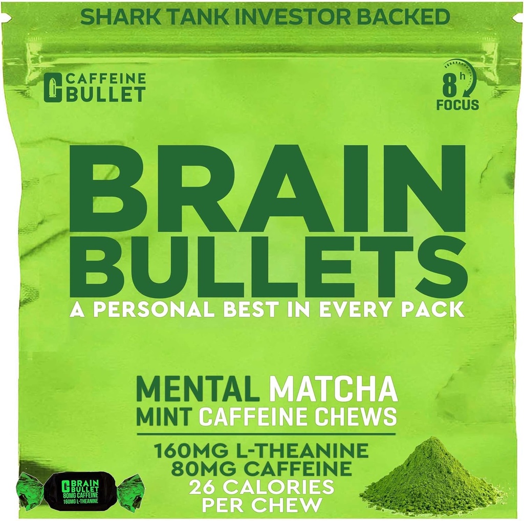 80mg καφεΐνη & 160mg L-Θεανίνη Focus Enhanceing Energy Chews (40 services) – Νευροεπιστήμη Υποστηριζόμενη Νοοτροπική Στοίβα, Ψυχική οξύτητα και Γνωστική Υποστήριξη 